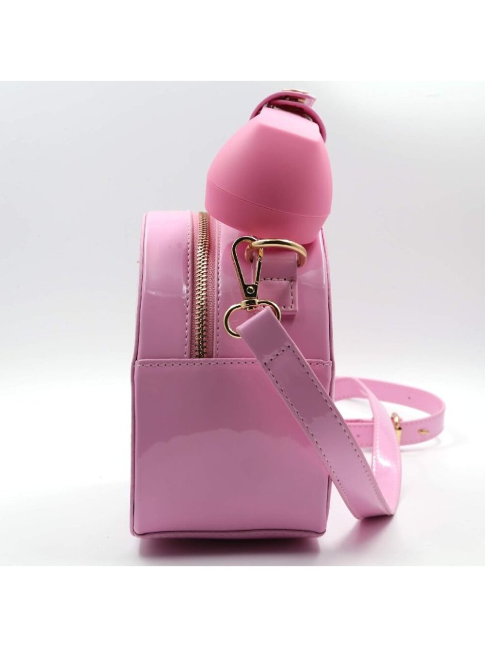 Women's Pink Movable Microphone Retro Dial Telephone Crossbody Shoulder Bags - Picture 3 of 5